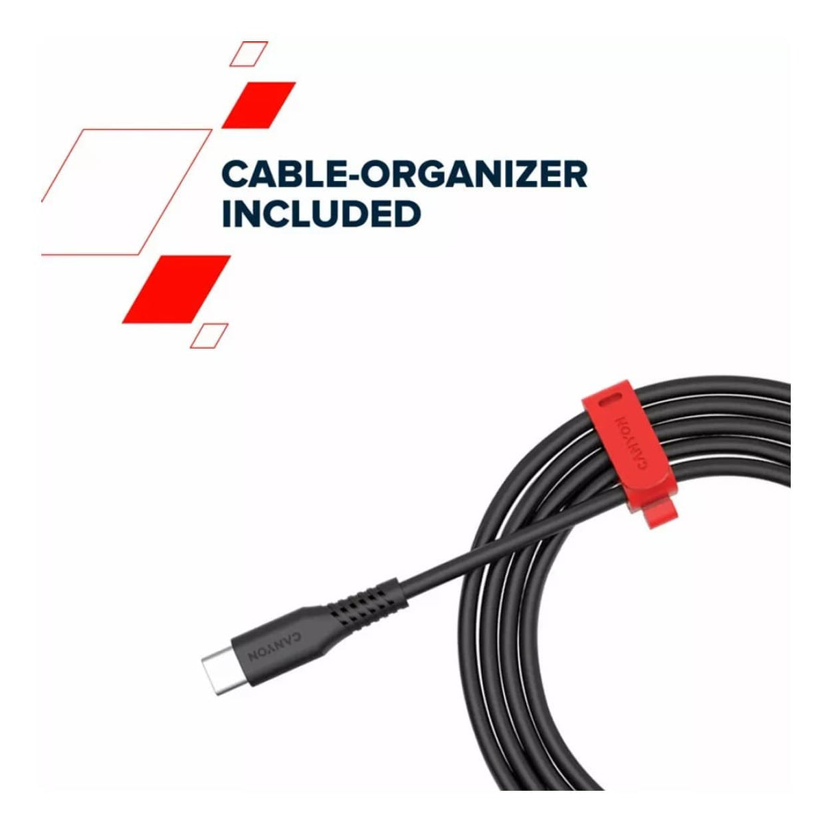 Canyon 60W Type-C Male to Male Silicon Cable 2m White CNS-CC60SC20W