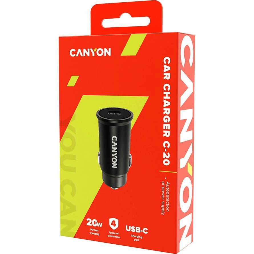 Canyon C-20 Car Charger Black CNS-CCA20B
