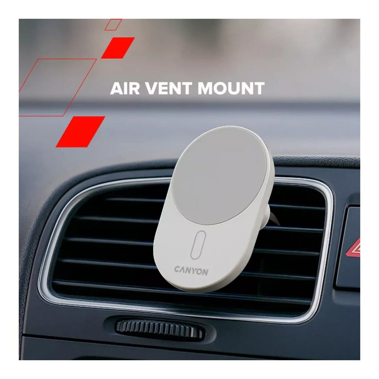 Canyon OnGrip 105 15W Qi2 Wireless Car Charger Black CNS-CCH105B