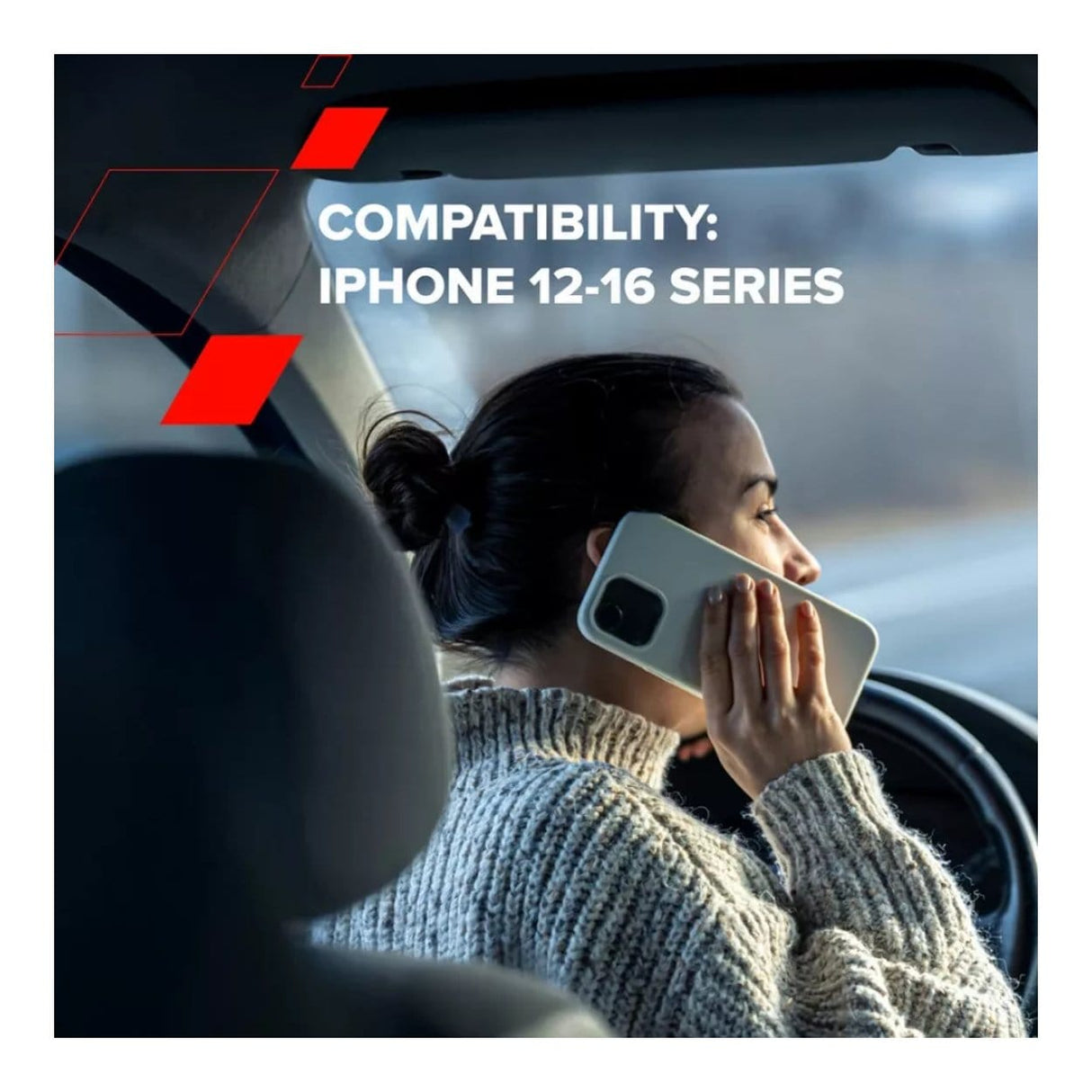 Canyon OnGrip 105 15W Qi2 Wireless Car Charger White CNS-CCH105W