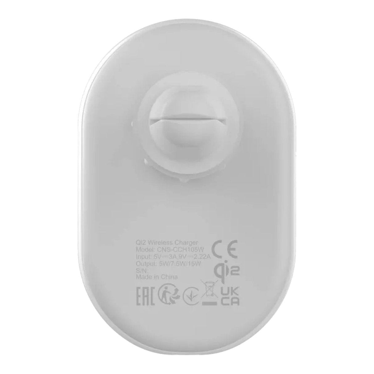 Canyon OnGrip 105 15W Qi2 Wireless Car Charger White CNS-CCH105W