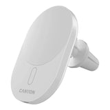 Canyon OnGrip 105 15W Qi2 Wireless Car Charger White CNS-CCH105W