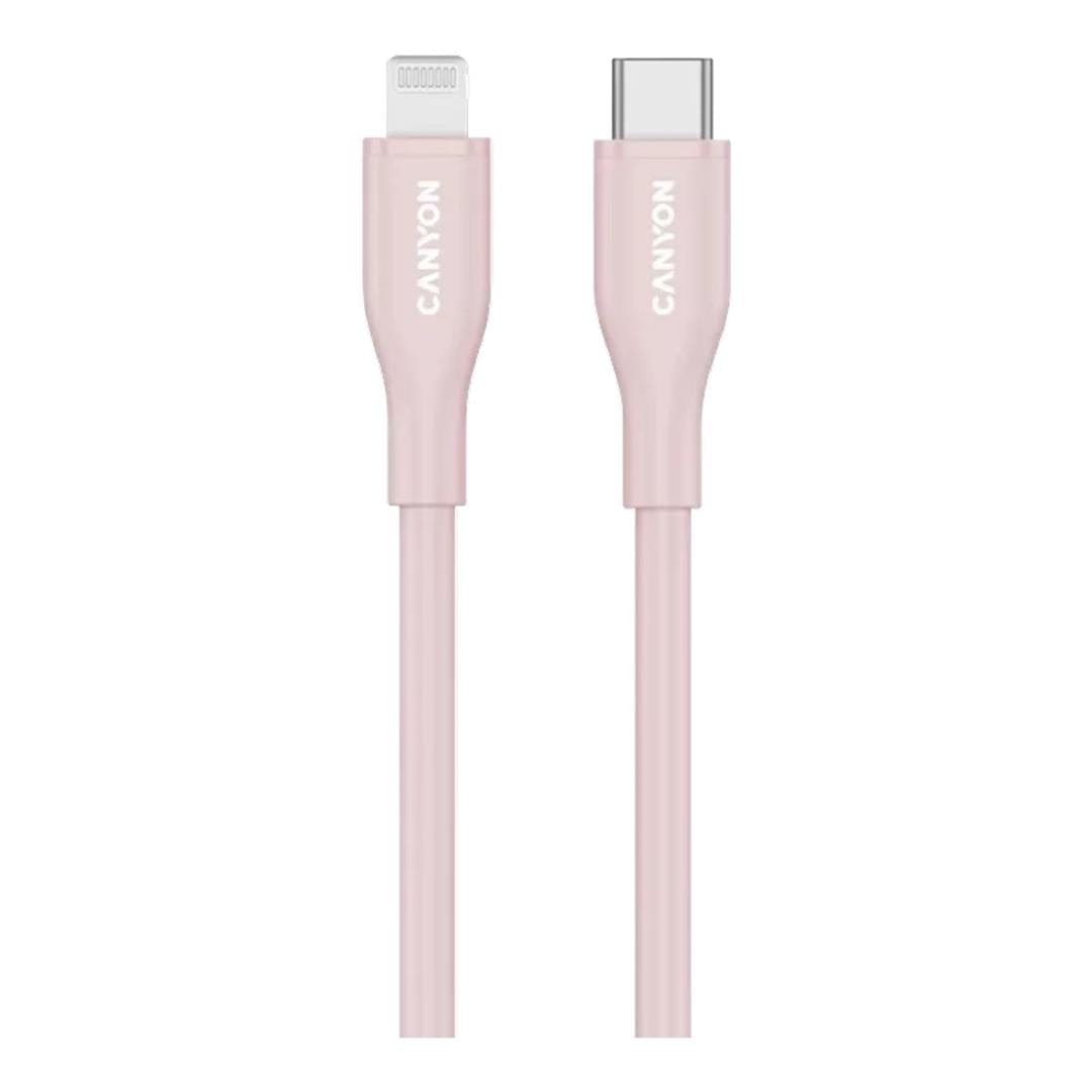 Canyon 60W Type-C to Lightning Silicon Cable 1m Pink CNS-CLNM60SC10PS