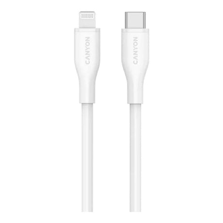 Canyon 60W Type-C to Lightning Silicon Cable 1m White CNS-CLNM60SC10W
