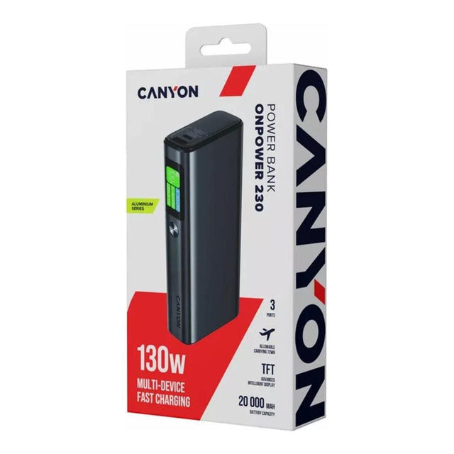 Canyon OnPower 230 20000mAh Power Bank Dark Grey CNS-CPB230DG