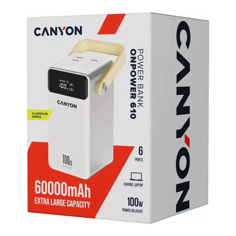 Canyon OnPower 610 60000mAh Power Bank White CNS-CPB610W