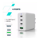 Canyon OnCharge 100ACC 4-port Charging Adapter White CNS-CUW100ACC