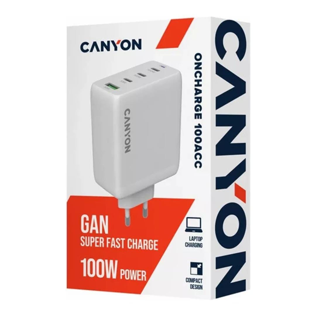 Canyon OnCharge 100ACC 4-port Charging Adapter White CNS-CUW100ACC
