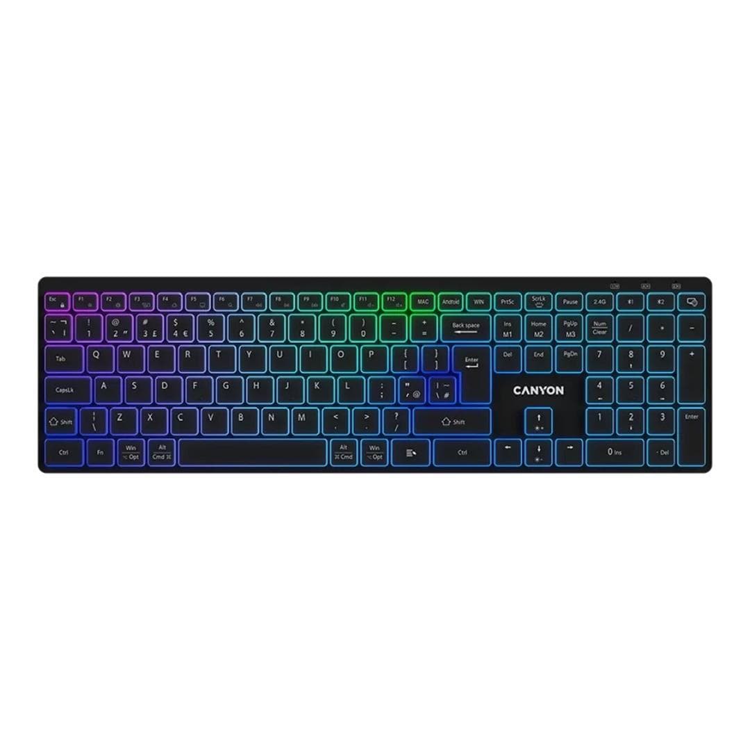 Canyon HKB-W11 RGB Wireless Keyboard Black CNS-HBTK11B