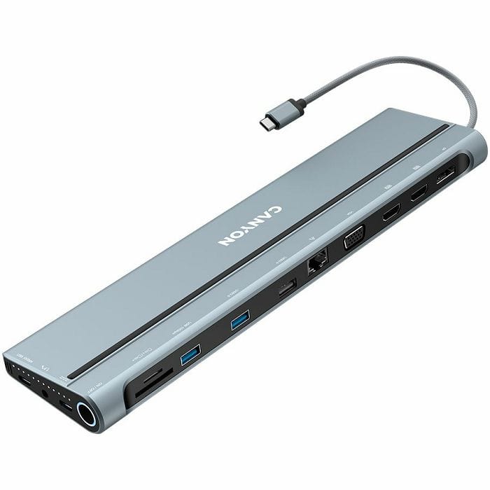 Canyon DS-90 14-port Type-C Docking Station Dark Grey CNS-HDS90