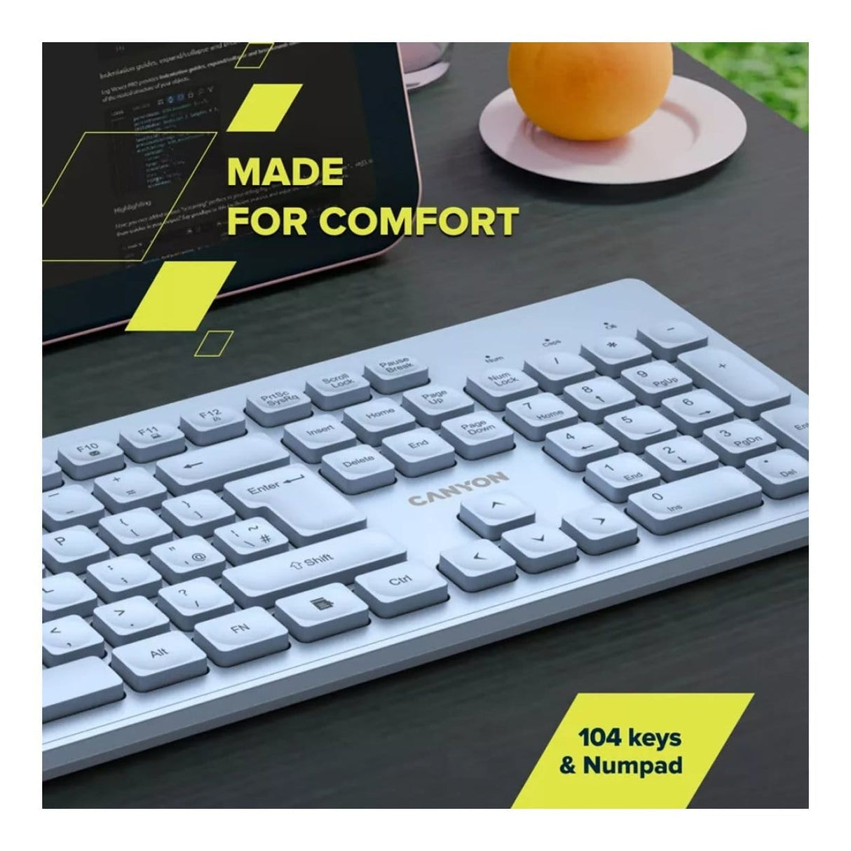 Canyon HKB-W01 Wireless Keyboard Beige CNS-HKBW01BG