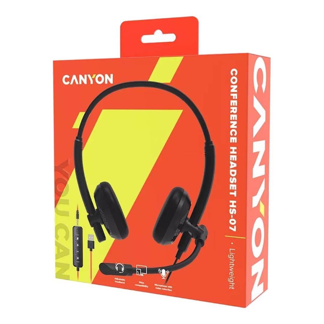Canyon HS-07 Wired Conference Headset Black CNS-HS07B