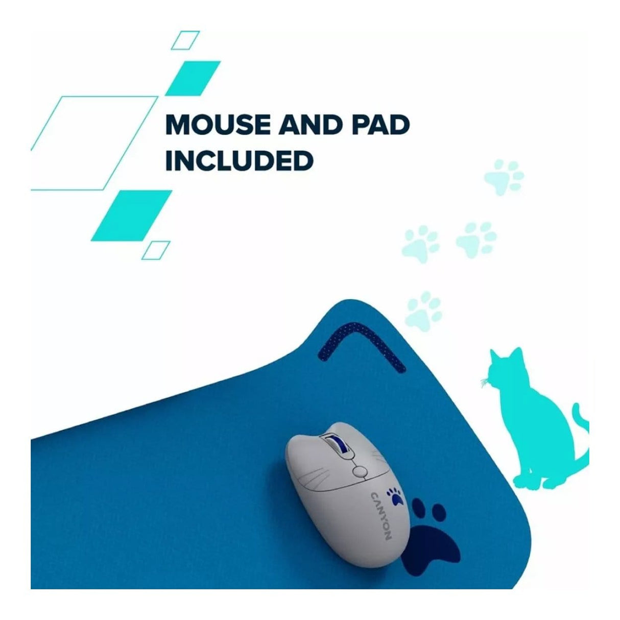 Canyon HSET-W6 Wireless Gaming Combo - Kitty Edition Violet CNS-HSETW6VT