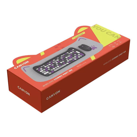Canyon HSET-W6 Wireless Gaming Combo - Kitty Edition Violet CNS-HSETW6VT
