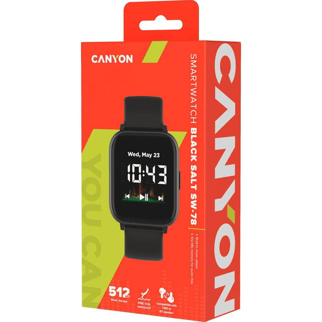 Canyon SW-78 Bazilic Smart Watch Black CNS-SW78BB