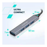 Canyon DS-02 4-in-1 Type-C Hub Grey CNS-TDS02G