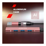 Canyon DS-02 4-in-1 Type-C Hub Grey CNS-TDS02G