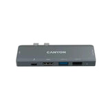 Canyon DS-5 USB 2.0 Type-C Hub for MacBook Grey CNS-TDS05B
