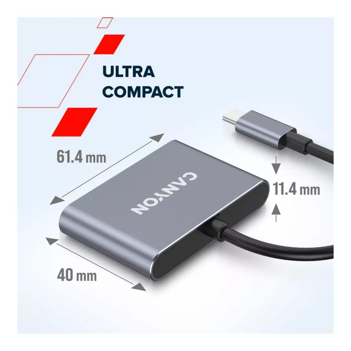 Canyon DS-3 3-in-1 Type-C Hub Dark Grey CNS-TDS3