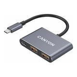 Canyon DS-3 3-in-1 Type-C Hub Dark Grey CNS-TDS3