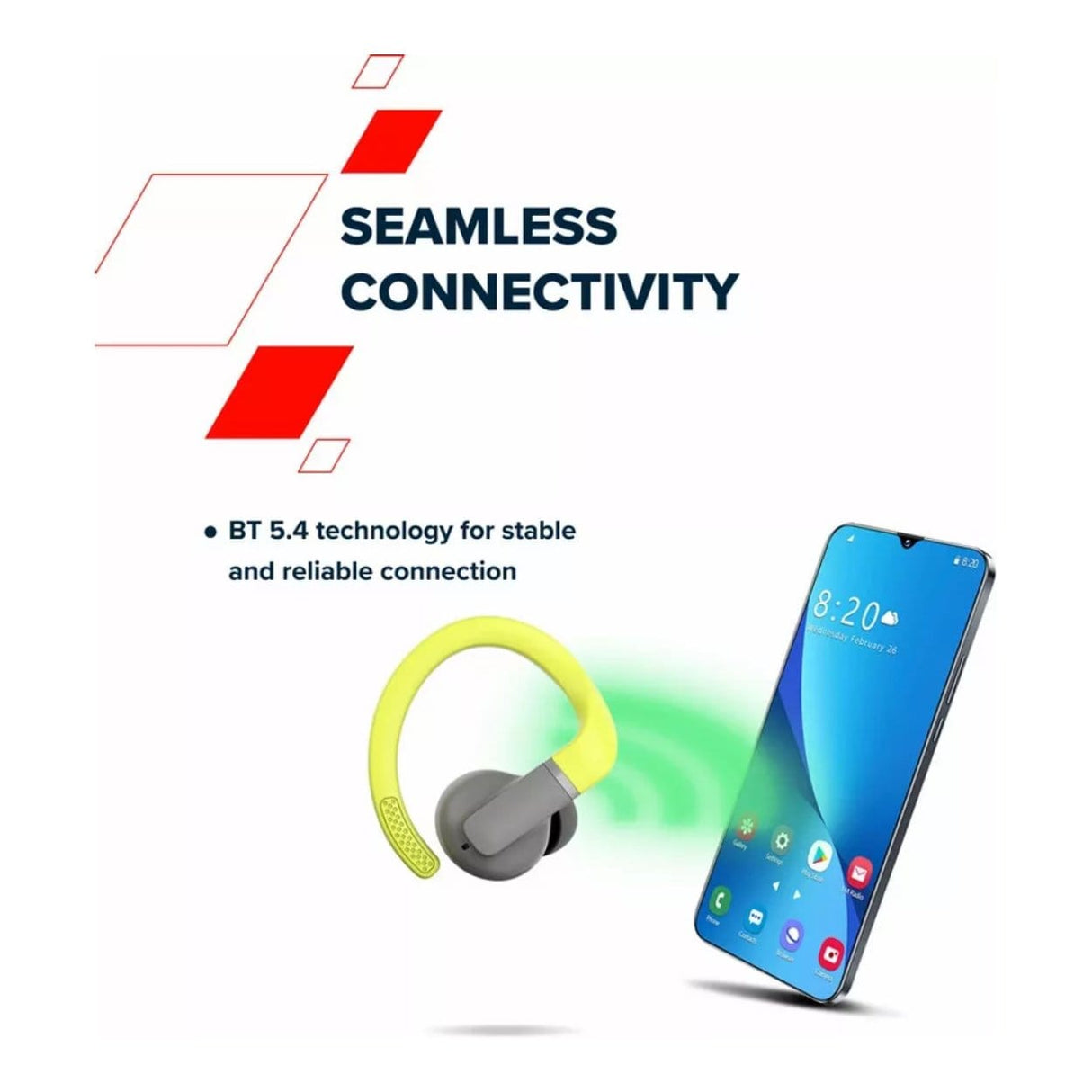 Canyon OnRun 11 Sport Wireless Stereo Headset Green CNS-TWS11GR