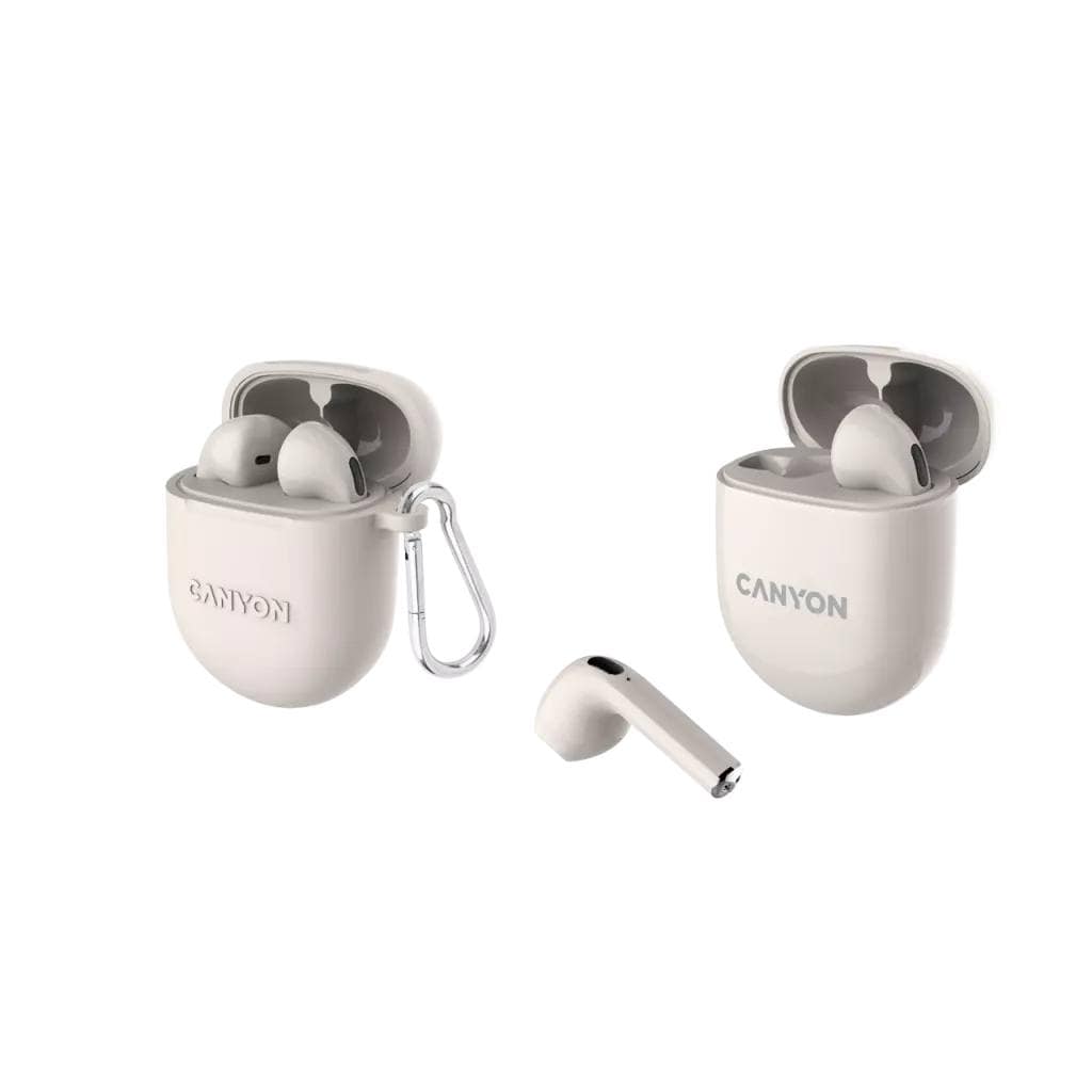 Canyon TWS-6 Bluetooth Headset with Microphone White CNS-TWS6BE