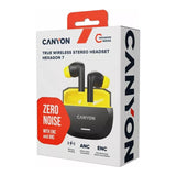 Canyon Hexagon 7 True Wireless Stereo Headset Black and Yellow CNS-TWS7BY
