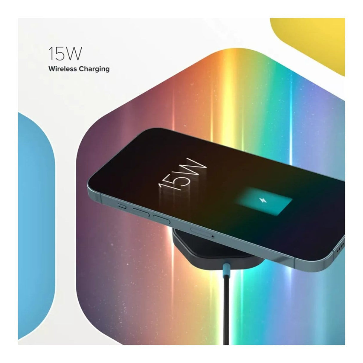 Canyon Hexagon 110 15W Qi2 Wireless Charging Pad Dark Grey CNS-WCS110