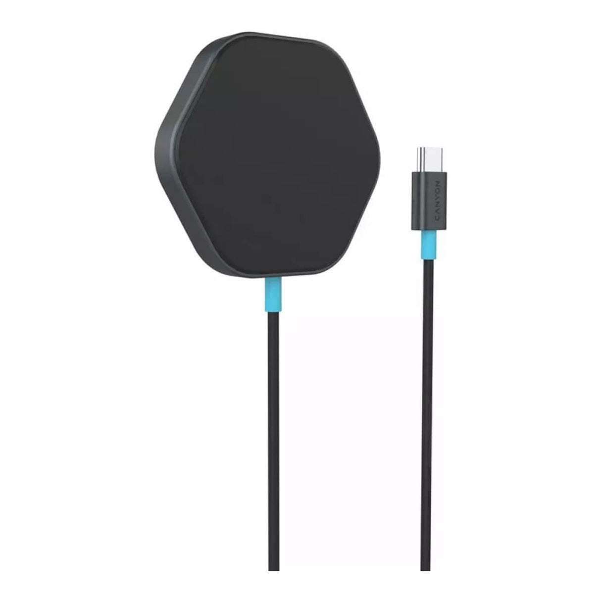 Canyon Hexagon 110 15W Qi2 Wireless Charging Pad Dark Grey CNS-WCS110