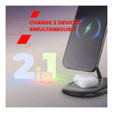 Canyon OnCharge 205 2-in-1 Qi2 Wireless Charging Stand White CNS-WCS205WW/A