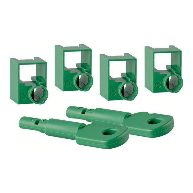 LinkQnet 4-piece Cable Lock Green CNV-PLUG-LOCK-GR