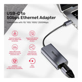 Unitek U1343A USB-C to 5Gbps Ethernet Adapter CNV-USB3-C-ETH-5G-U