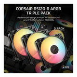 Corsair RS120-R ARGB 120mm PWM Reverse Fans Black - 3-pack CO-9050196-WW