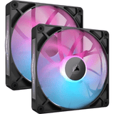 Corsair iCUE Link RX140 RGB 140mm PWM 1700 RPM PC Case Fan Twin Pack - Black CO-9051020-WW