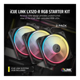 Corsair iCUE LINK LX120-R RGB 120mm PWM Reverse Fans Starter Kit 3-pack CO-9051050-WW