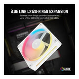 Corsair iCUE LINK LX120-R RGB 120mm PWM Reverse Fan Expansion - White CO-9051053-WW