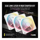 Corsair iCUE LINK LX120-R RGB 120mm PWM Reverse Fans Starter Kit - White 3-pack CO-9051054-WW