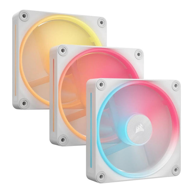 Corsair iCUE LINK LX120-R RGB 120mm PWM Reverse Fans Starter Kit - White 3-pack CO-9051054-WW