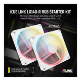 Corsair iCUE LINK LX140-R RGB 140mm PWM Reverse Fans Starter Kit - White 2-pack CO-9051056-WW