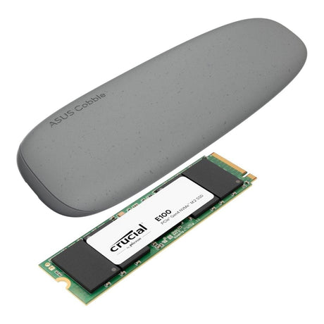ASUS Cobble M.2 SSD Type-C Enclosure with Crucial E100 1TB NVMe SSD Bundle Grey COBBLE-1TB-BUNDLE-G