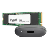 ASUS Cobble M.2 SSD Type-C Enclosure with Crucial E100 2TB NVMe Bundle Grey COBBLE-2TB-BUNDLE-G