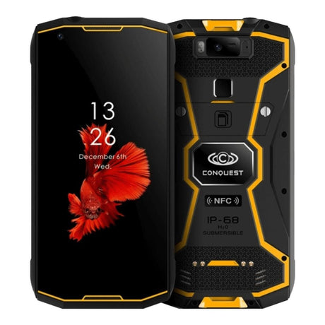 Conquest S12 Pro 4G Rugged 6-inch HD+ Intrinsically Safe Smartphone - MediaTek G99 128GB ROM 8GB RAM Android 12 Yellow
