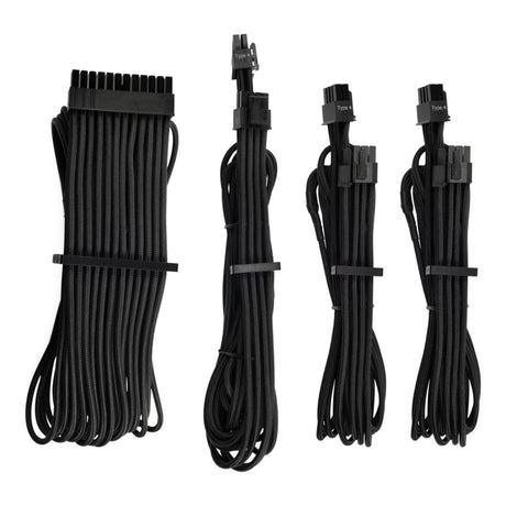 Corsair Premium Individually Sleeved Type-4 Gen4 PSU Cable Starter Kit Black CP-8920215