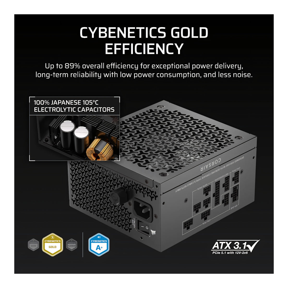 Corsair RM750x Shift 750W 80 PLUS Gold Fully Modular ATX PSU CP-9020298-WW