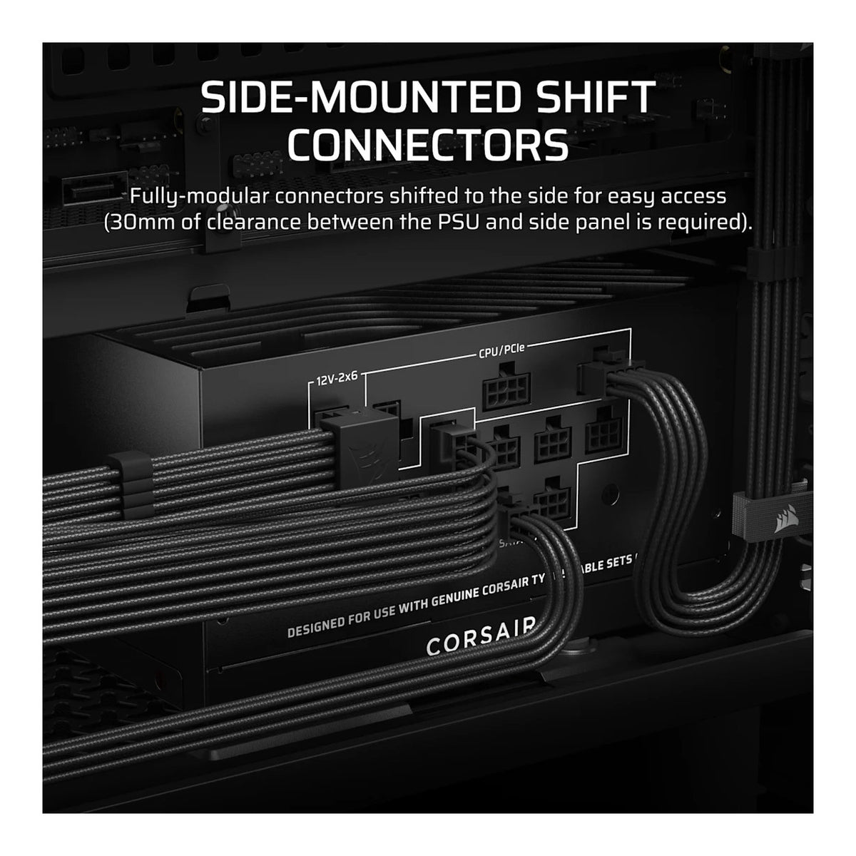 Corsair RM1000x SHIFT 1000W 80 PLUS Gold Fully Modular ATX PSU CP-9020300-WW
