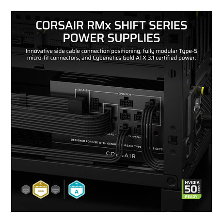Corsair RM1000x SHIFT 1000W 80 PLUS Gold Fully Modular ATX PSU CP-9020300-WW