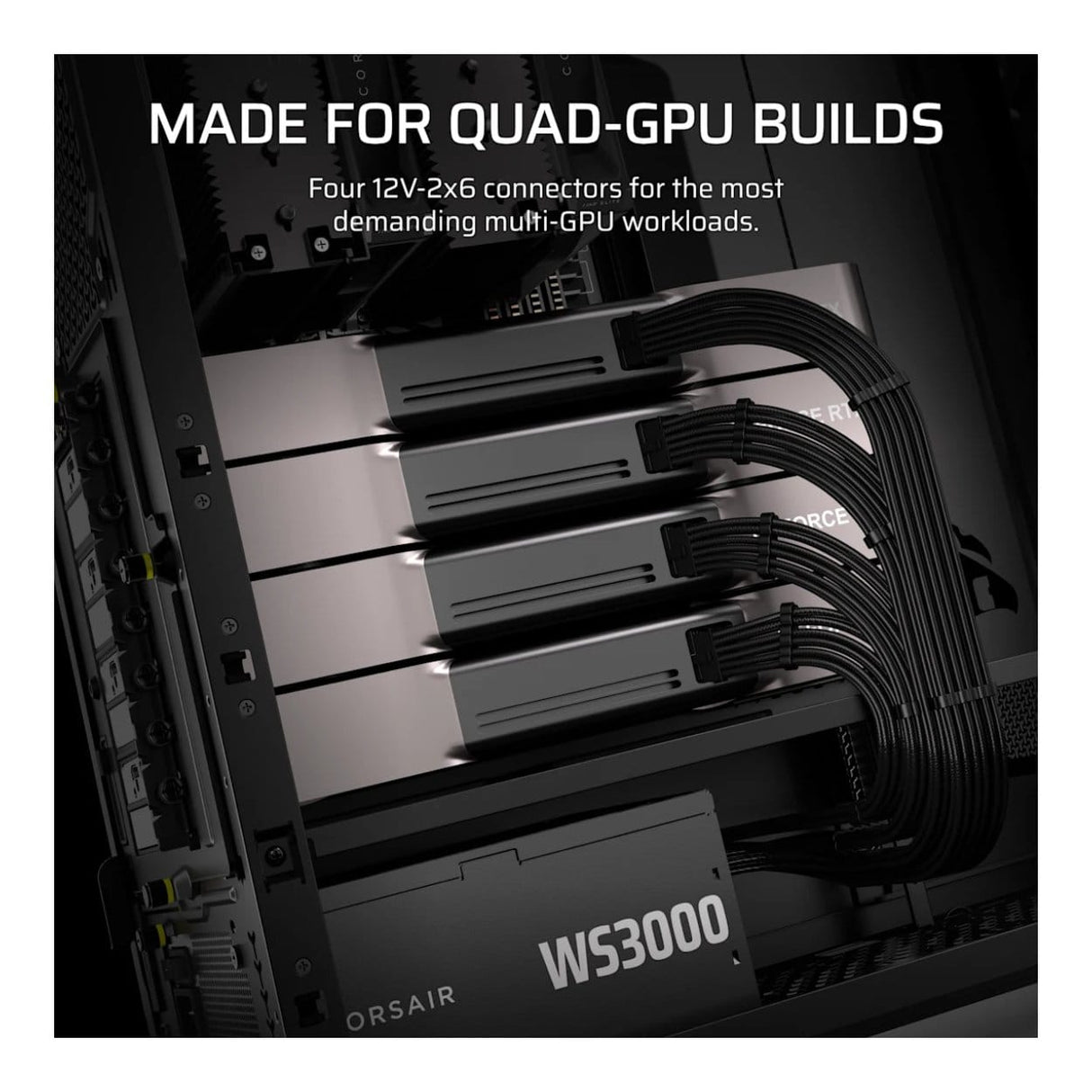 Corsair WS3000 3000W ATX 3.1 Fully Modular Workstation Power Supply CP-9020312-WW