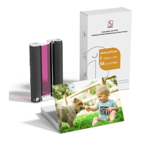 HPRT Ribbon with Photo Paper Bundle CP4X54 CONS