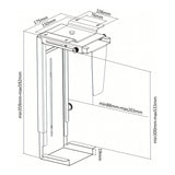 Brateck CPB-6 Under Desk CPU Bracket