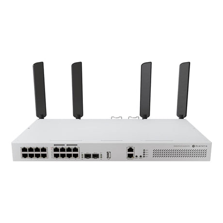MikroTik Cloud Router 16-port with 8 PoE 150W 2SFP+ Wi-Fi 6 Switch CRS418-8P-8G-2S+5axQ2axQ-RM